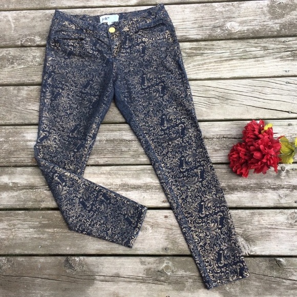 Jolt Denim - Jolt Gold Embossed Denim Jeans Jolt Denim - Jolt Gold Embossed Denim Jeans